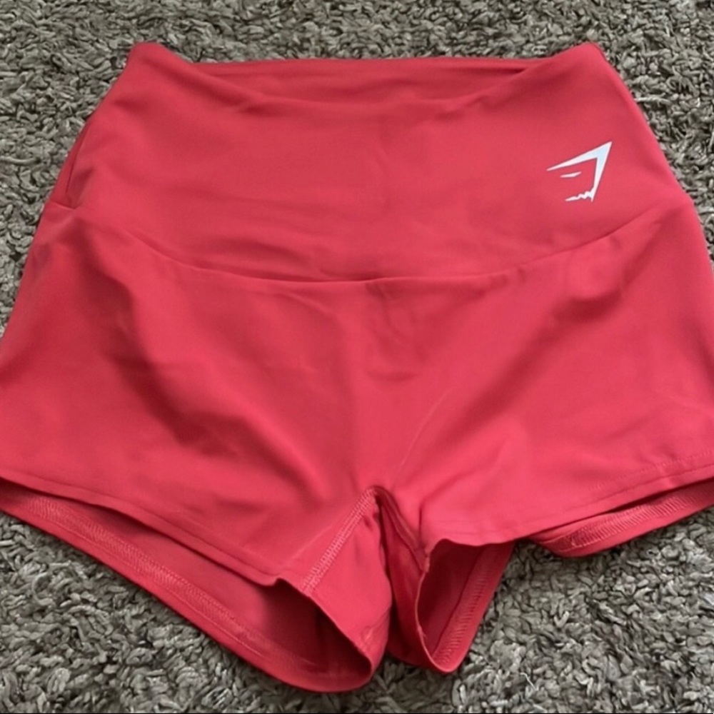 Xs red gymshark training shorts